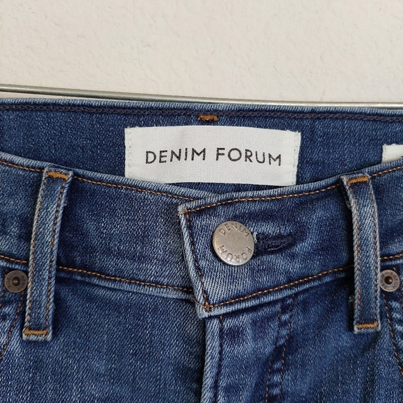 Denim Forum Nico Mid Rise Skinny Crop Jeans Size 26 - Picture 4 of 11